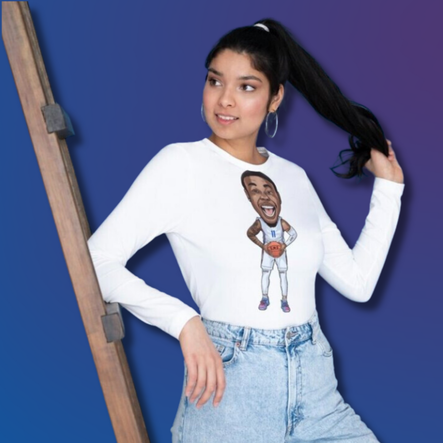 Q. Pettaway Womens Long Sleeve Shirt